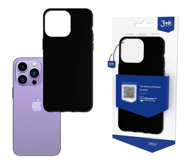 3MK Matt Case iPhone 14 Pro 6,1 Czarne 3M004025 - 1067638 - zdjęcie
